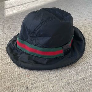 Authentic Vintage Gucci Nylon Web Bucket Hat